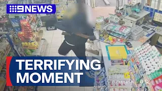 Teenager allegedly threatens store worker with gun near Brisbane | 9 News Australia