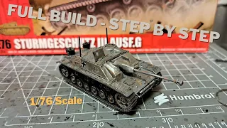 Building the German Sturmgeshutz III Ausf.G Tank: 1/76 Scale Model Kit from Airfix