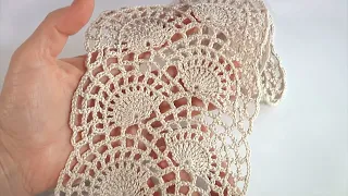 Very Delicate and Beautiful Crochet Lace Tape/Ribbon Lace/Lace Web crocheted QUICKLY