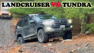 Tundra vs Land Cruiser 4x4 Off-Roading Toyota Full Size SUV vs Truck Comparison