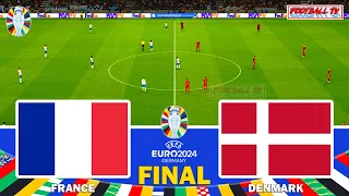 FRANCE vs DENMARK - UEFA EURO 2024 FINAL | FULL MATCH ALL GOALS | PES GAMEPLAY PC