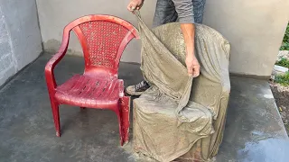 Sofa Aquarium / Recycle Broken Chairs and Fabrics to create a masterpiece for your garden corner