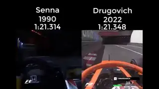 🔥Senna 1990 X Drugovich 2022! Comparativo de Eras🥇 (F1 Mônaco Pole Lap)