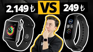 Apple Watch 3 vs Mi Band 5! 2.000 TL cepte kalsın mı?