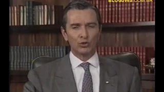 1992 - Pronunciamento de Collor na TV antes do impeachment - completo .wmv