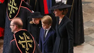 'Touching moment': Kate comforts her eldest child during Queen's state funeral
