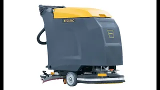 BTC18AC Unbox, Corded Auto Floor Scrubber,  18" cleaning Path,15 Gal Tank, CrystalFloorScrubber.com