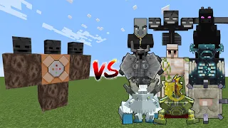 Wither Storm vs All Minecraft Bosses,Wither Storm,Warden,Barako,SuperCat - Minecraft Mob Battle