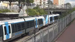 Départ d'un Z50000 IDFM en UM en gare d'Enghien les bains