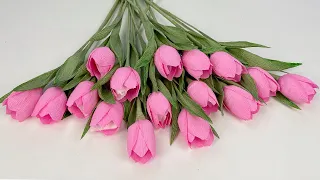 Master Class. Candy flowers. Crepe paper tulips