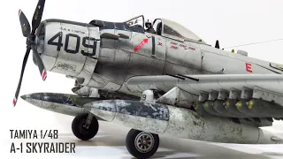 Tamiya A-1H Skyraider Scale Model Aircraft Building - 1/48 Scale Aircraft Build