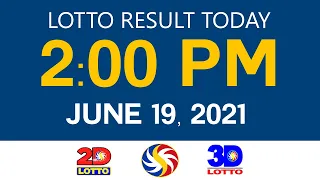 Lotto Results Today June 19 2021 2pm Ez2 Swertres 2D 3D 6D 6/42 6/55 PCSO