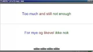 #103 ( likevel ) Norwegian / English Flashcards: Bokmål