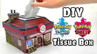 How to make a Pokémon Center Tissue Box // DIY Craft, tabletop RPG terrain