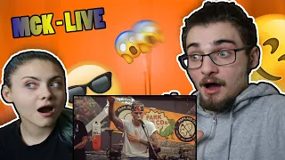 Me and my sister watch Machine Gun Kelly - "Blue Skies" Live At Park Ave Cd's (Reaction)