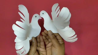 Paper Craft Pigeon Making Ideas / Craft Animals making / DIY Paper Bird Pigeon