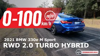 2021 BMW 330e (hybrid) M Sport 0-100km/h & engine sound