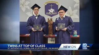 Twin brothers graduate top of their high school class