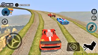 Impossible Car Tracks 3D: Red Car Driving Stunts Multiplayer Mode Levels 10 to 20 - Android Gameplay