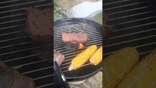 Angus NY Strip | Weber Kettle with Vortex. #weberkettle #bbq #vortexgrilling #steak