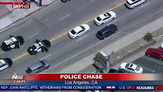 SLOW CHASE: Woman Goes VERY SLOW During Police Chase