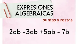 Suma y resta de expresiones algebraicas (ejercicios resueltos)✔✔✔