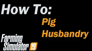 Farming Simulator 19 - How to Pig Husbandry