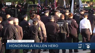 Burial services for Richmond K-9 Officer Seara Burton at Crown Hill Cemetery