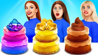 Rich vs Broke vs Giga Rich Cooking Challenge | Expensive VS Cheap Desserts Decoration by Turbo Team