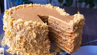 Napoleon Cake  With Meringue and Nuts,  Yummy-Yummy | English subtitles