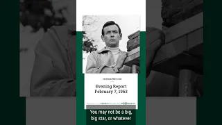 Feb. 7, 1963 Evening Report clip | David Janssen of "The Fugitive"