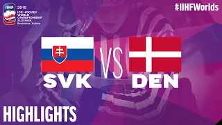 Slovakia vs. Denmark - Game Highlights - #IIHFWorlds 2019