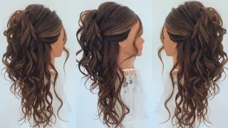 How To: Half Up Half Down Volumous Bridal Hairstyle /Bridal/Bridesmaids/Prom/Wedding Hairstyles