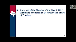 Lone Star College Board of Trustees Meeting, June 16, 2022