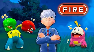 I BEAT Pokemon Scarlet with ONLY SHINY FIRE TYPES?!