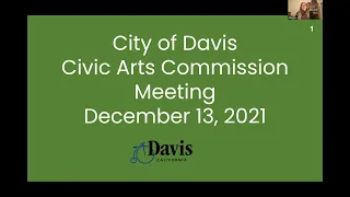 Civic Arts Commission - December 13, 2021