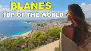 🇪🇸 Blanes Beach Walk to Sant Joan Castle Spain Summer 2023 🌞 4K UHD