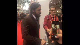 Casey Affleck on the Manchester by the Sea red carpet - BFI London Film Festival