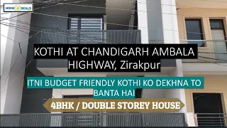 4 BHK double storey house 138 गज का घर Kothi For Sale Zirakpur, Chandigarh Ambala highway k pass