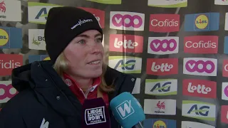 Demi Vollering - Interview at the finish - Liège - Bastogne - Liège Femmes 2024