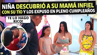 Niña descubrió a su mamá infiel con su tío y los expuso en pleno cumpleaños.