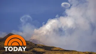 Italy’s Mount Etna blows smoke rings in rare phenomenon