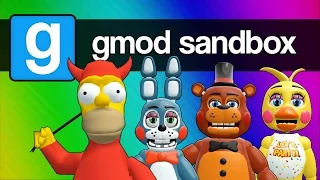 Five Nights at Freddy's 2, 3, and 4 with Homer Simpson (Gmod Sandbox Funny Moments)