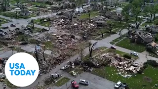 Drone video shows the devistation left behind by a tornado in Iowa | USA TODAY