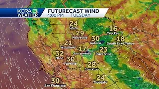 Warmer weather on Monday followed by rain and snow in Northern California