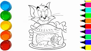 how to draw Tom and jerry cake step by step | jerry drawing | cake jerry draw | jerry face draw