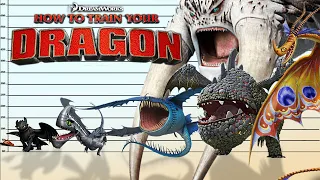 HOW TO TRAIN YOUR DRAGON Dragons Size Comparison