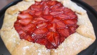 Нереально вкусный пирог - ГАЛЕТА С КЛУБНИКОЙ ✧ РЕЦЕПТ Вкусного и Быстрого Пирога с ягодами