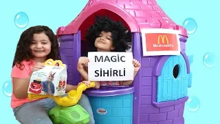 Magic McDonald's Happy Meal! Turns Real Chocolate Surprise Eggs Chocolate Spoon