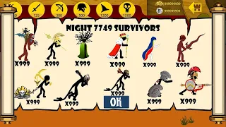 NIGHT 7749 SURVIORS UNLOCK FULL NEW  X999 ARMY ITEMS | STICK WAR LEGACY -